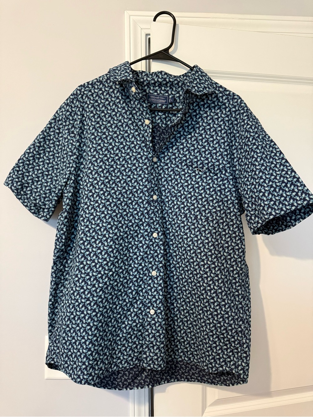 Vineyard Vines Kentucky Derby Mint Julep Short Sleeve Button Down